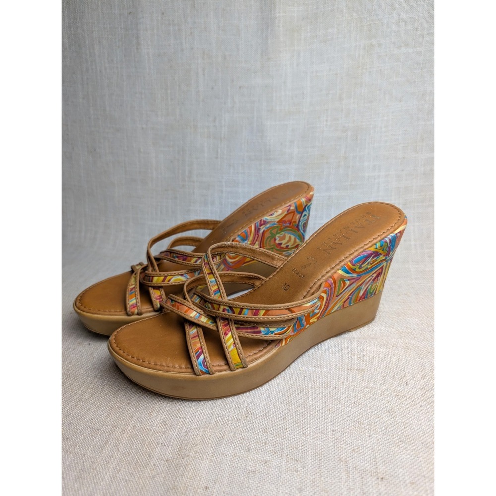 Italian Shoemakers Colorful Wedge Sandal - Size 10